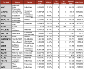 Pension Portfolio Summary table.